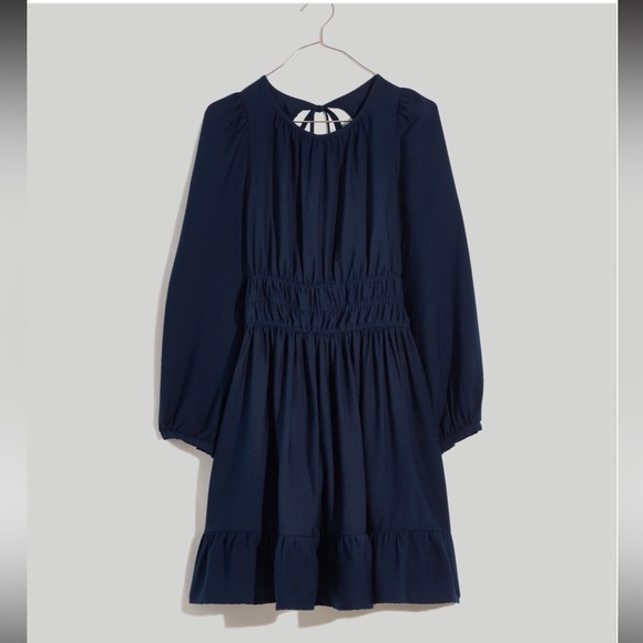 Madewell Sophia Open-Back Mini Dress in Deep‎ Indigo Size Medium - Picture 5 of 16